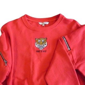 La Chapelle Cropped tiger sweatshirt small